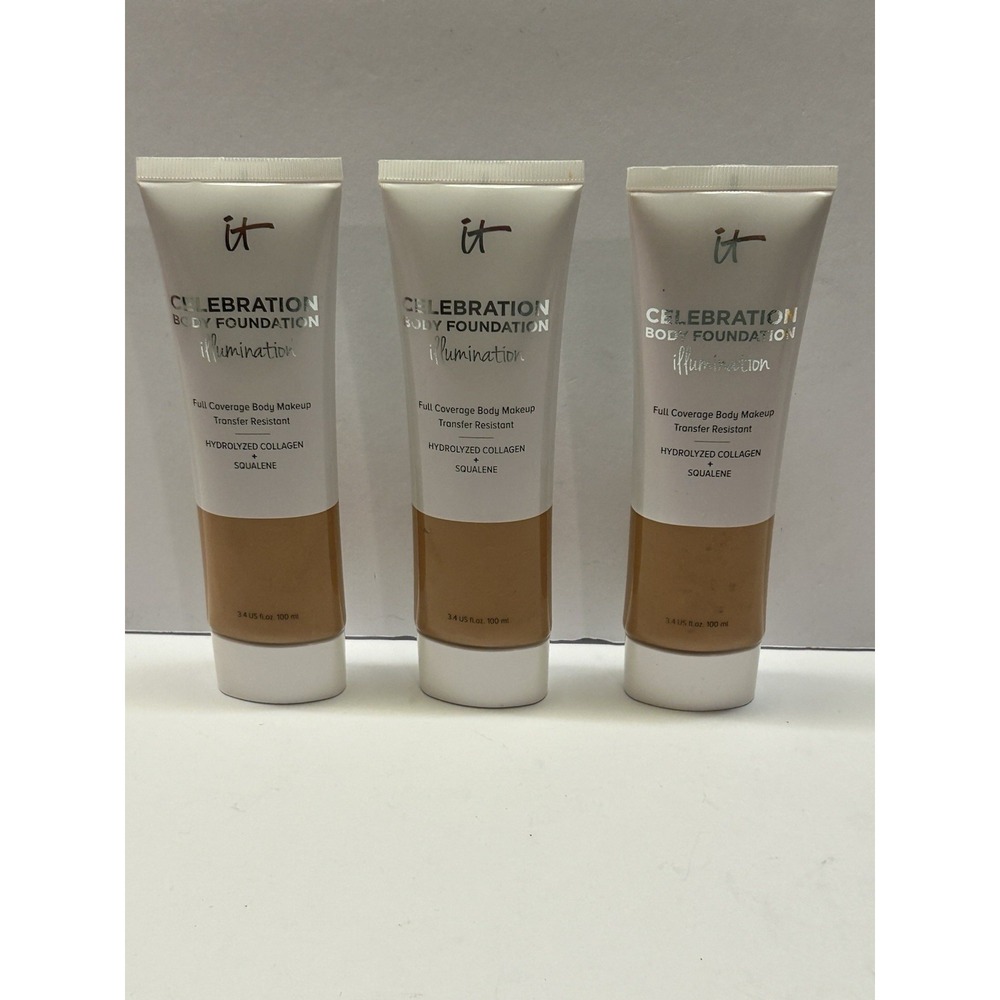 IT Cosmetics‎ Celebration Body Foundation Illumination Medium 3.4oz Lot of 3